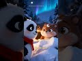 Pudgy Meets a Shy Groundhog Friend  | Cute Panda Adventure #shorts