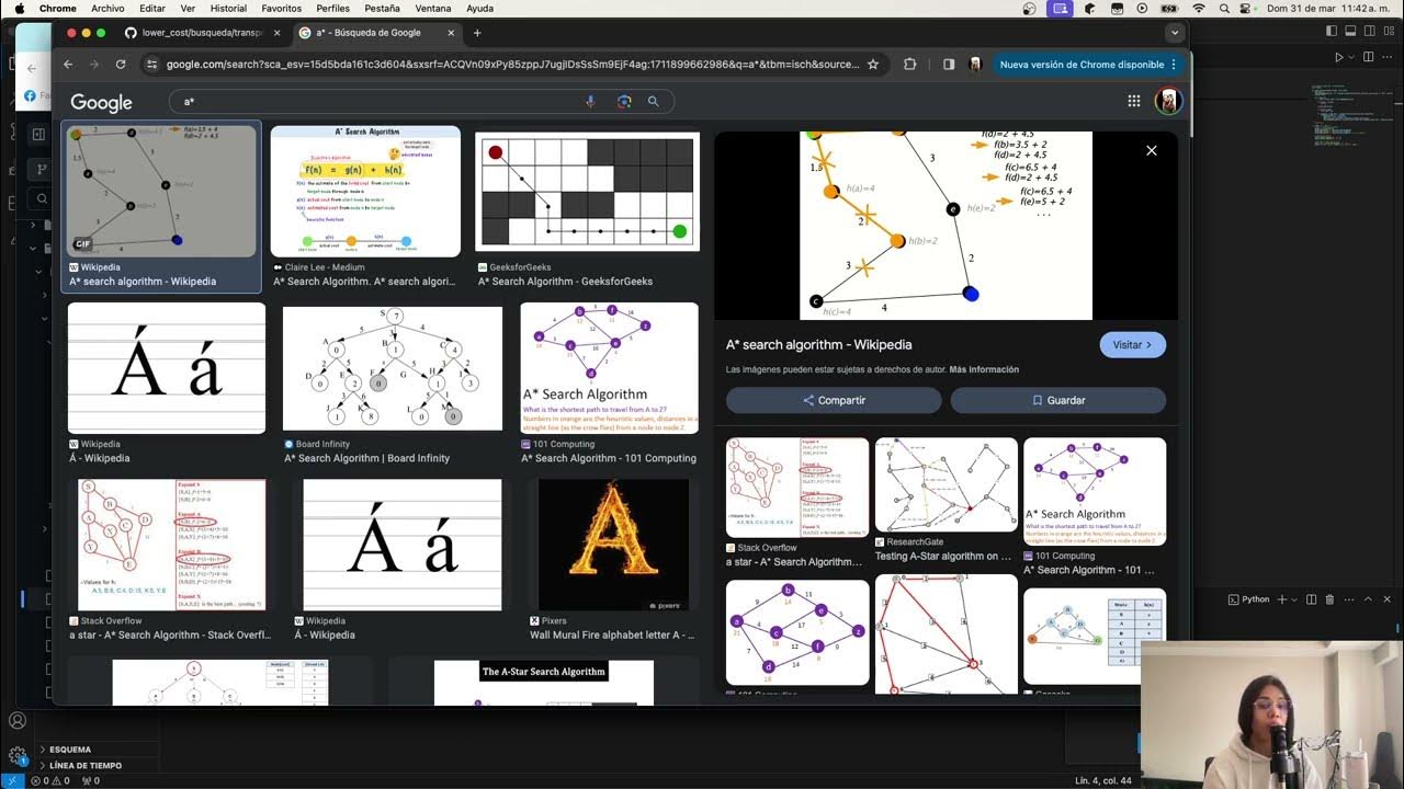 Algorithmo A* python - YouTube