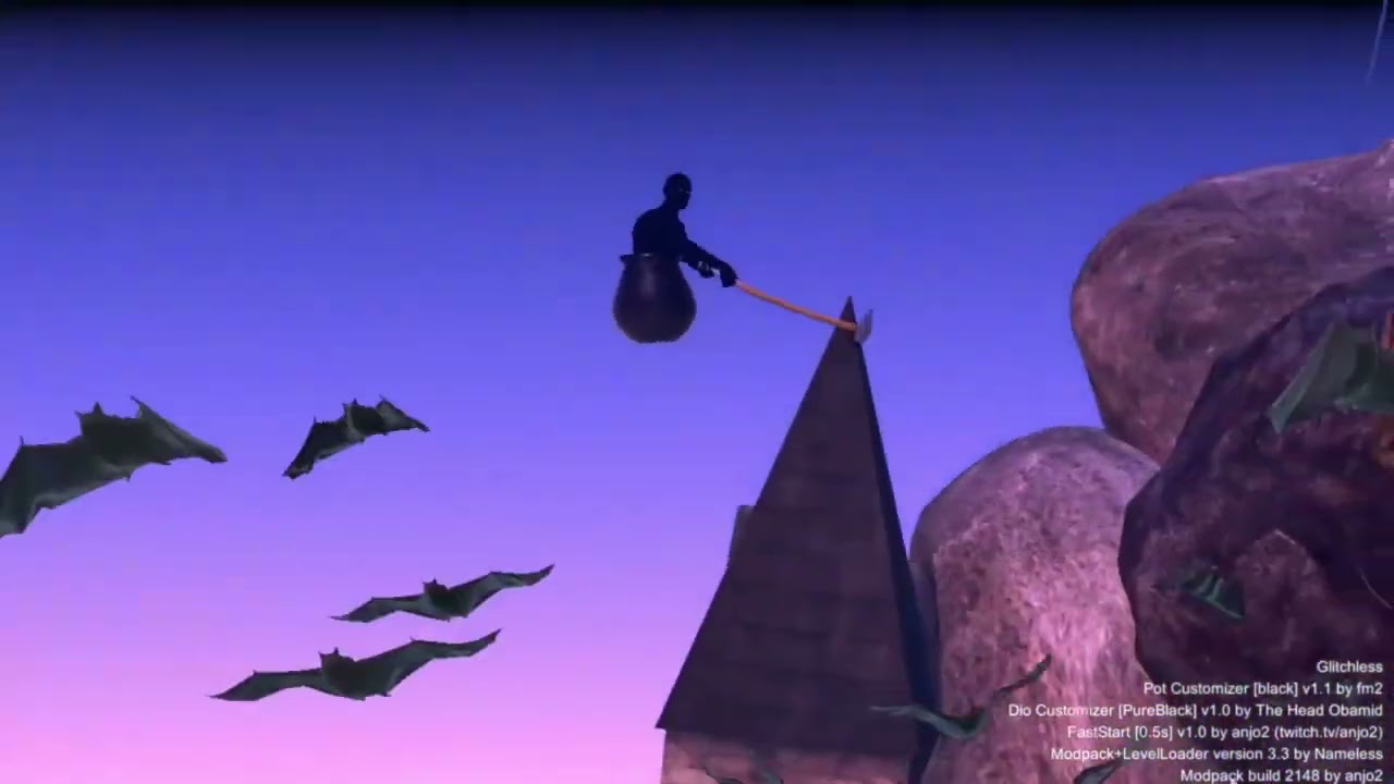 Getting over it speedrun in 54.796! *Sum of best Segments* (dont judge me its my first sob)