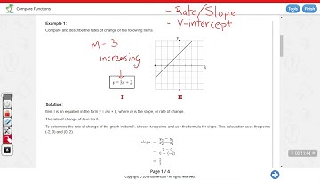 8th Grade Math Lesson 3.1: Compare Functions
