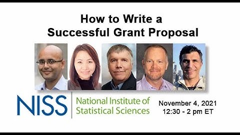 NISS Academic Affiliate Meetup: How to Write a Successful Grant Proposal