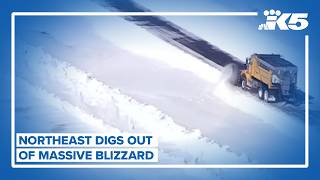 Northeast US states dig out after historic blizzard blankets region
