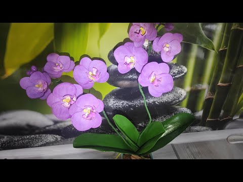 Очень реалистичная орхидея из фоамирана/DIY very realistic foamiran orchid