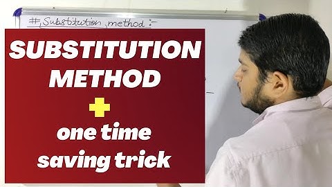 how to solve linear equations by substitution method,. easiest way 🙂 in hindi | class 10th