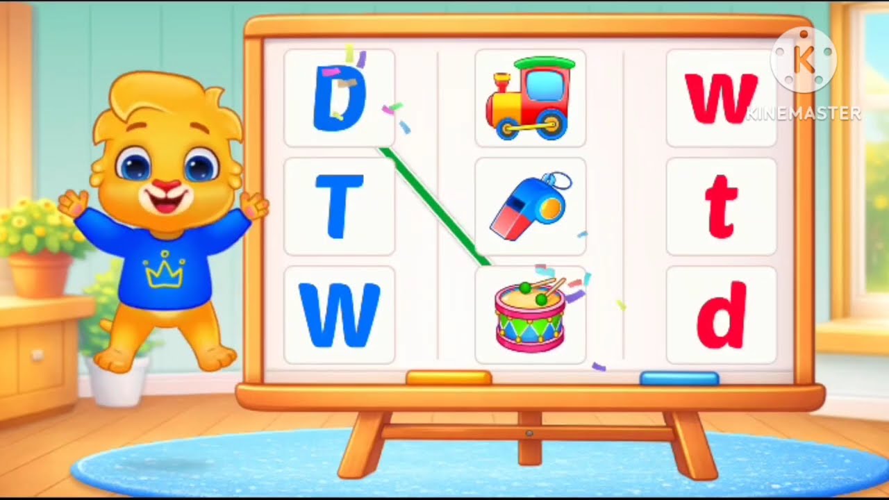 Tap & Learn ABCD!Letter Matching & Finger Tracing Fun for Kids|Match Letters & Tap the Right Picture