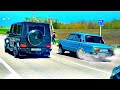 Сельские ЖИГУЛИ 300 л.с. ПУГАЮТ КАМРИ 3.5 и MERCEDES G55 AMG