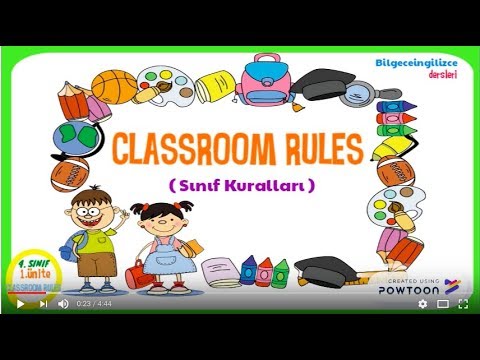 4.sınıf Ingilizce 1. ünite ( Classroom Rules)