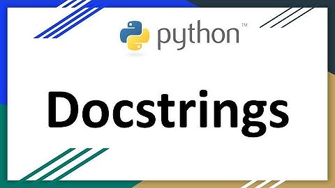 Python documentation with Docstrings