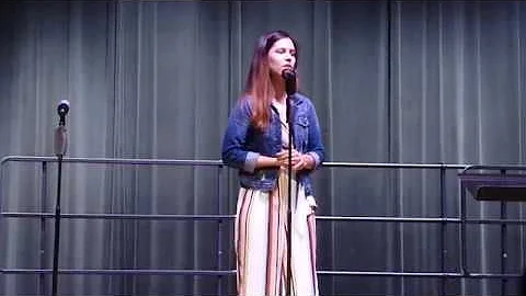 Michaela singing Read All About It