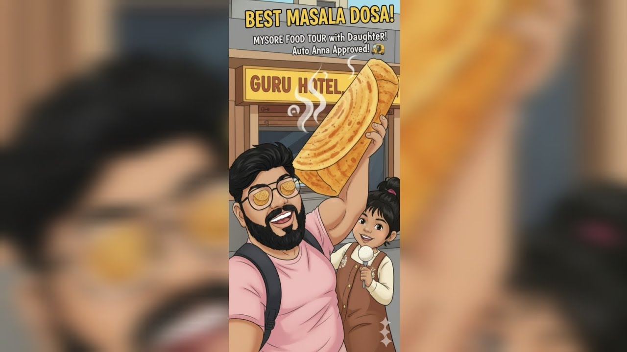 Best Masala Dosa in Mysore? Guru Hotel Food Review | Auto Anna approved Masala Dosa🛺🔥