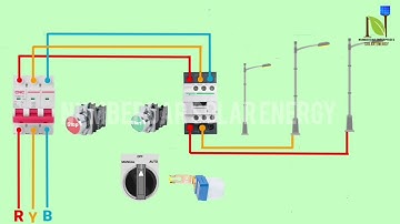 Streetlight Panel, Auto Manual Switch Connection with Photocell Sensor