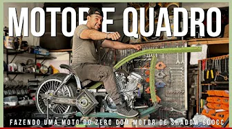 MOTOR e QUADRO da Moto Chopper que está sendo construída do ZERO!!