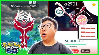 SHUNDO YVELTAL Caught on Raid Hour! - Pokemon GO