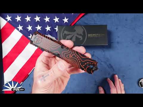 Microtech Ultratech Gen 4, Rare Your Mom's House Secret Cerakote, Show Side 11214-1TPBKORCS