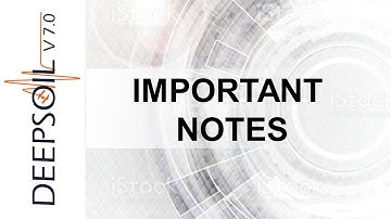 Important Notes | DeepSoil