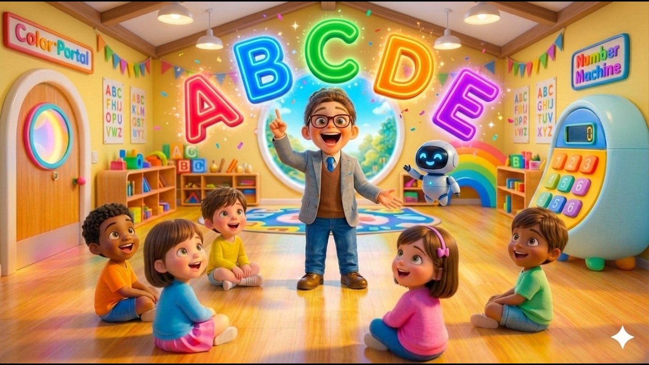 TITLE Learn A to E with Mr. Smart! | ABC Lesson for Kids | Letters A B ...