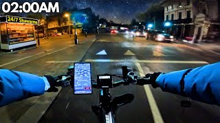 Starting My Shift At Midnight Delivering Takeaways On My EBike  London Never Sleeps!