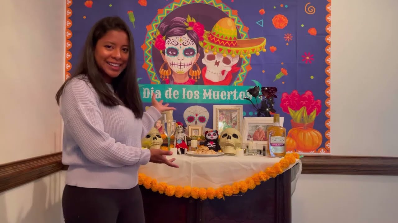 Dia De Ios Muertos Pumpkin Mexican Fiesta Backdrop