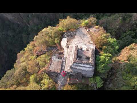 TEPOZTLAN PIRAMIDE AERIAL VIEWS MORELOS MEXICO