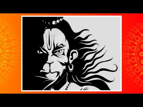 Step by step Lord Hanuman face drawing / Really easy to draw Rudra Hanuman  face - YouTube