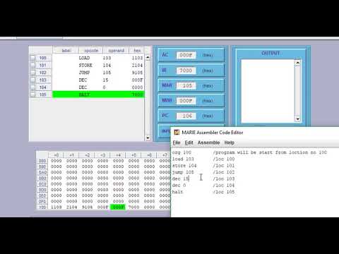 Using memory Locations in MARIE - YouTube