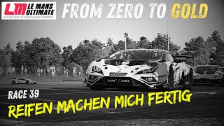 DNF! Im Testrennen auf dem Lambo für die 144min in Le Mans machen mich die Reifen fertig!