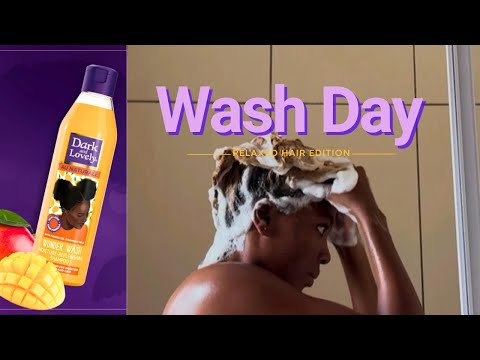 MY RELAXED HAIR WASH DAY ROUTINE - YouTube