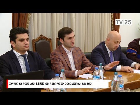 თორნიკე რიჟვაძე EBRD-ის რეგიონულ დირექტორს შეხვდა