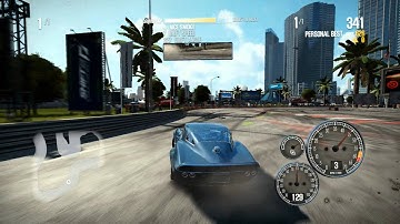 NFS Shift 2 Unleashed Drift Gameplay Works Corvette Stingray on Miami Park Drift