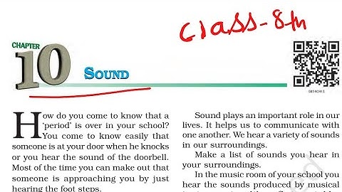 Class 8th Science | Chapter -10 Sound  || Full chapter Explain in Hindi