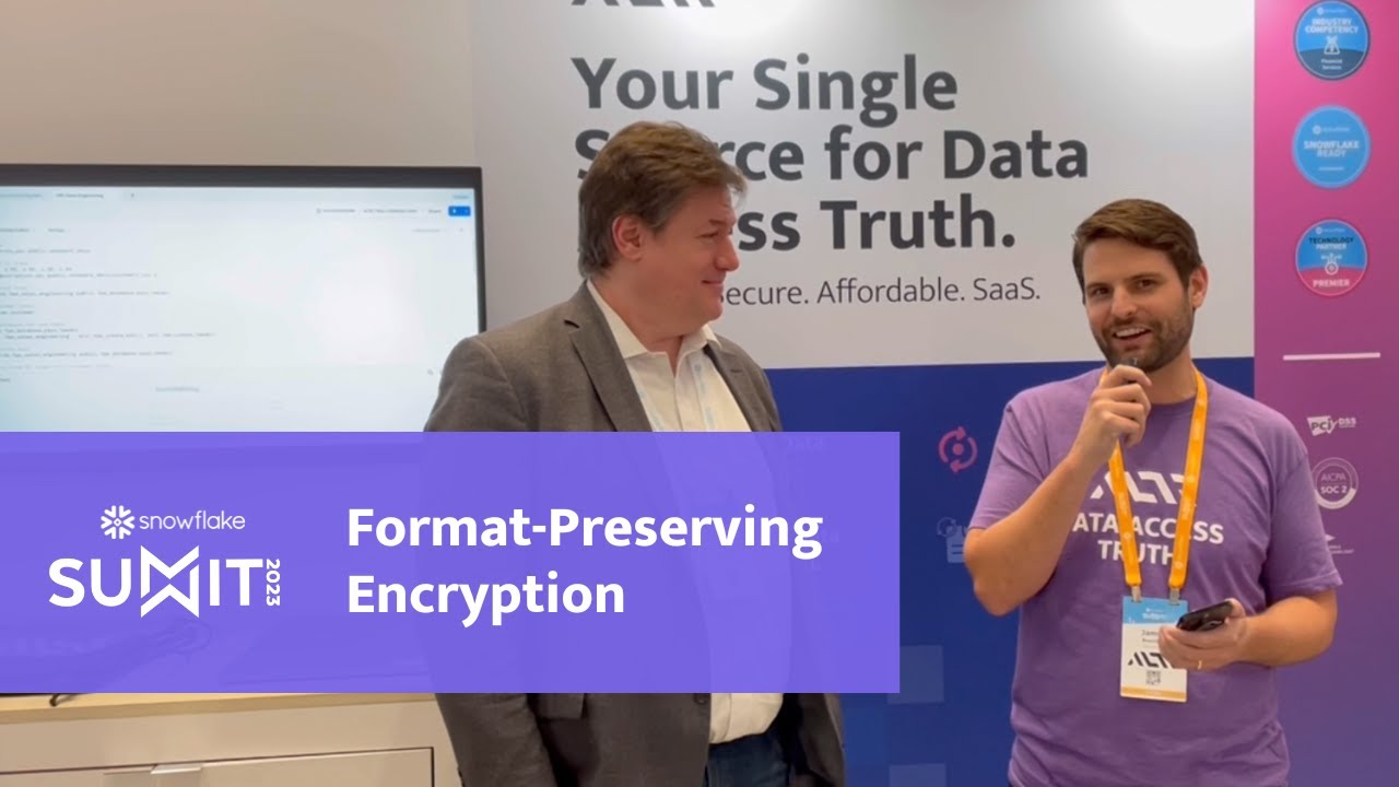Snowflake Summit 2023: Format-Preserving Encryption from ALTR - YouTube