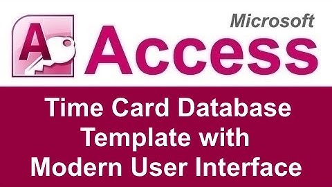 WSI - Time Card Database Template with Modern User Interface