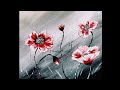 Acrylic painting for Beginners | Easy flower painting | Step by step Acrylic painting on canvas