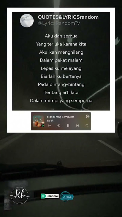 Lirik Lagu Mimpi Yang Sempurna Noah Lagu sedih |Story Wa #storywa #fypシ゚viral #liriklagu#trending