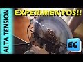 7 Experimentos  con el generador de alta tensión. Wimshurst