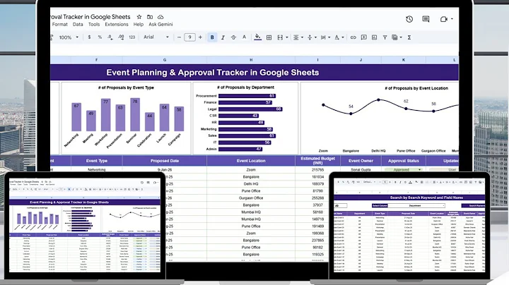 Event Planning & Approval Tracker in Google Sheets