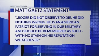 Rep. Matt Gaetz shares his remarks on the shooting of Airman Roger Fortson