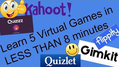 Learn 5 Games for the Virtual Classroom- Gimkit, Quizlet Live, Quizizz, Flippity and Kahoot in 8 min