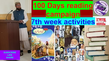 100 Days Reading Campaign 7th week activities