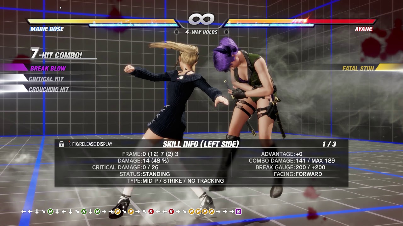 [DOA6] Marie Rose Advanced Hold Combos - YouTube