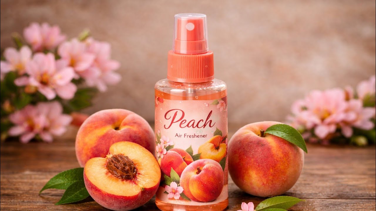 معطر جو و ارضيات برائحه الخوخ بكل سهوله 