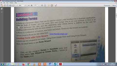 Unit 7 Database, Topic: Form, Session 6