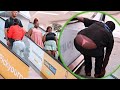 Manthong on the escalator prank