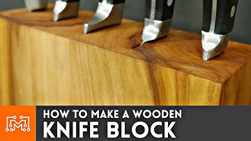How to make a knife block (that can hold your cookbook) // Woodworking | I Like To Make Stuff