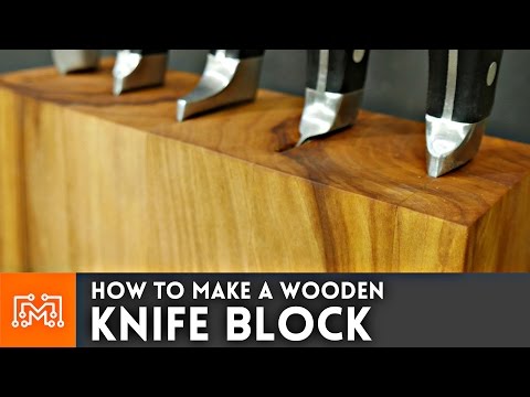 How to make a knife block (that can hold your cookbook) // Woodworking | I Like To Make Stuff