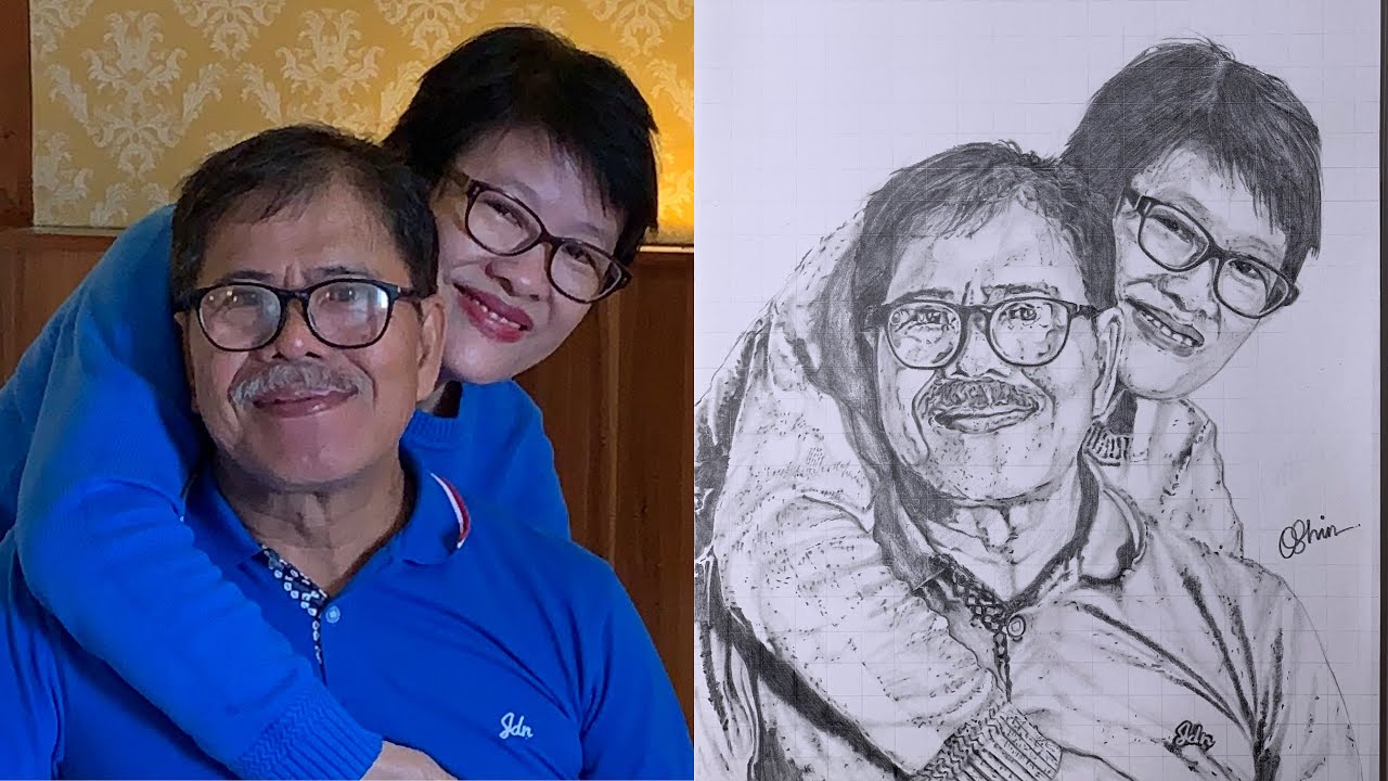 Nanay & Tatay’s Portrait | Graphite | Pencil drawing time-lapse - YouTube