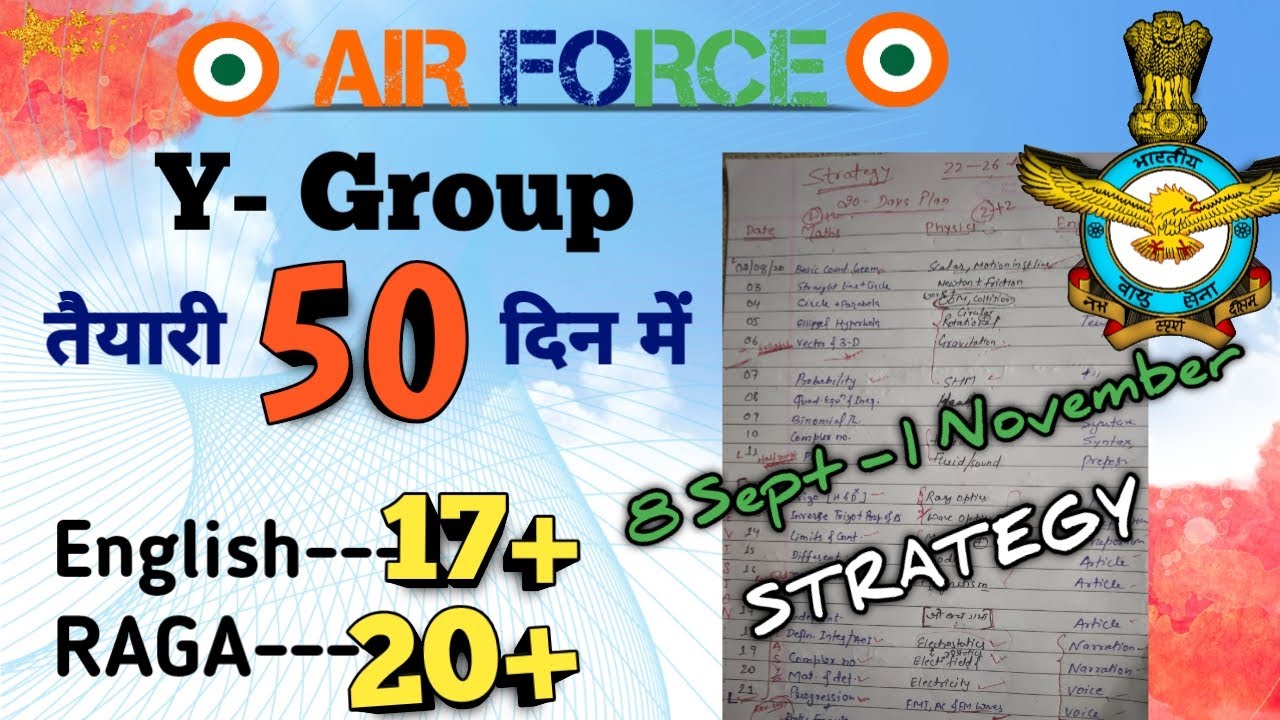 Air Force Y Group Strategy || Best Strategy For Air force || How to Crack Air force Y Group in 2 mon