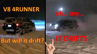 Toyota 4Runner V8 4th Gen (4WD/AWD) Drifting in Snow - Too much fun!! by Enigma Engineering 6,223 views 3 years ago 1 minute, 2 seconds