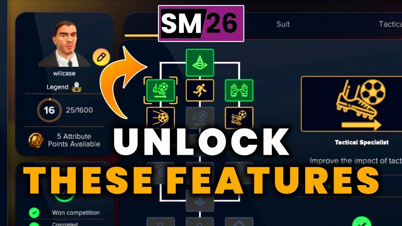 (Sm26 New update) How To Unlock These Traits on soccer manager 2026 ...
