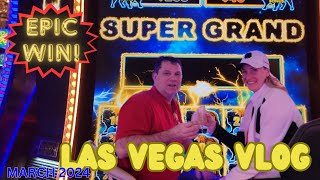 Las Vegas Vlog.  SUPER GRAND!  Biggest Jackpot of my life!!!!!
